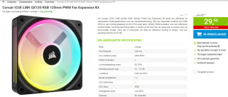 Corsair iCUE LINK QX120 RGB 120mm PWM Fan Expansion Kit voor €29,90 bij Megekko