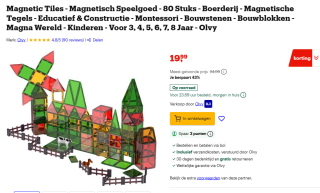 Magnaminds classic - 80 stuks voor €19,99 bij Bol