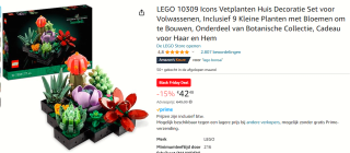 Lego Icons vetplanten voor €42,48 bij Amazon