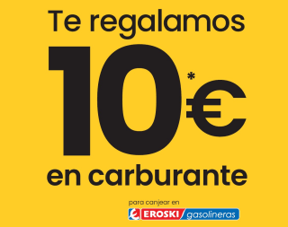 10€ gratis de gasolina por compra superior 50€