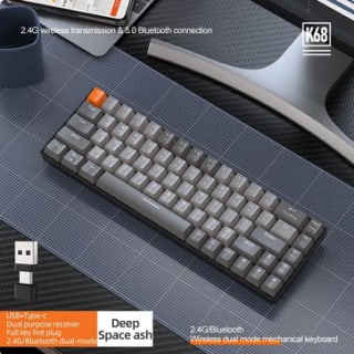 Teclado mecánico inalámbrico con Bluetooth modo Dual 60% por 11,82€