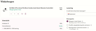 DJI Mini 4 Pro Fly More Combo + Smart Controller voor €999 dmv code bij Cameranu