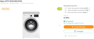 Beko WTV 8765 BSCDOS wasmachine voor €299 bij Art & Craft