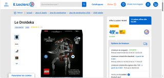 Lego Star Wars le Droïdka 75381 à 49,99€