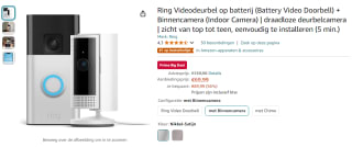 Ring videodeurbel en binnencamera voor €69,99 met Amazon Prime