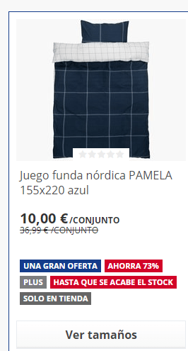 juego de fundas nórdicas 155x220 desde tan sólo 5€