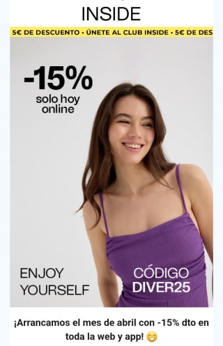-15% de Descuento en Inside.