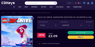 LEGO 2K Drive Awesome Edition – £2.09