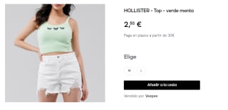 Top para Mujer Hollister por 2.5€