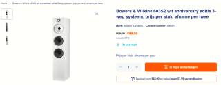 Bowers en Wilkins 603 S2 anniversary edition wit voor €998 per paar bij Correct