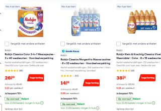 Tot 70% korting op Robijn artikelen bij Bol.com