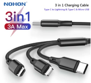 Cable USB tipo C 3 en 1 a solo 2€