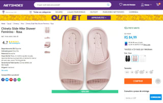 Chinelo Feminino Slide da Nike - R$ 84,99