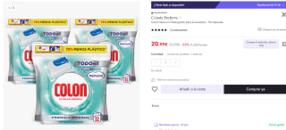96 cápsulas Colon Nenuco Detergente lavadora por 20,99€ (cuenta nueva por 12,59€)