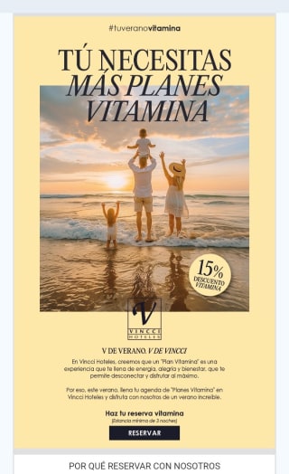 -15% de Descuento en Vincci Hoteles.