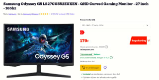 SAMSUNG Odyssey G5 G55C 27" Curved gaming monitor voor €179 bij Bol.com