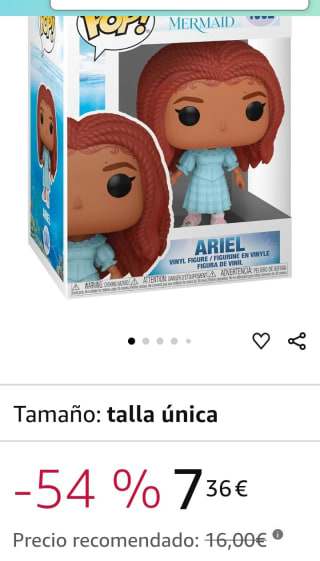 Funko Pop Disney Ariel por 6,62€.