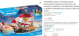 PLAYMOBIL Pirates Piratenschip voor €25 bij Amazon