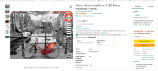 Puzzle de 1000 piezas, modelo Ámsterdam marca Educa