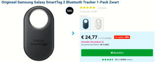 Galaxy SmartTag2 Zwart voor €24,77 bij GSMpunt