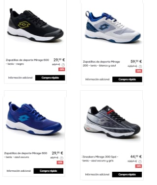 Recopilacion de Zapatillas de Padel y Tenis Lotto con Hasta 60% de Descuento en Privalia