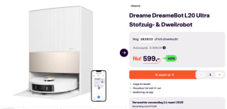 Dreame L20 Ultra - Robotstofzuiger met Dweilfunctie voor €599 bij Ibood