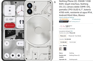 Nothing Phone (2) 256GB Wit voor €591 bij Amazon