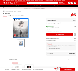 Videojuego PS5 Silent Hill 2 por solo 44€