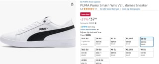 PUMA Puma Smash Wns V2 L dames Sneakers voor €37,90 bij Amazon