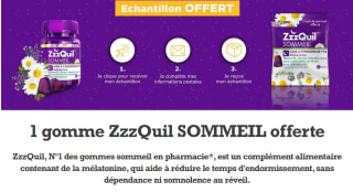 Echantillon offert de gomme à macher ZzzQuil Sommeil