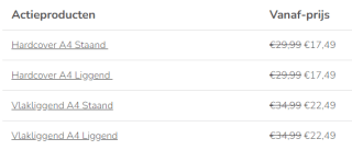 €12,50 korting op A4 fotoboeken bij Fotofabriek