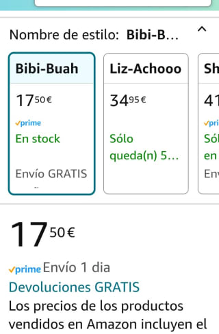 The Bellies Bibi Buah por 17,50€.