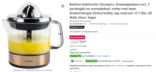 Bestron citruspers ACJ350CO 0,7L bk/ku 40W voor €11,89
