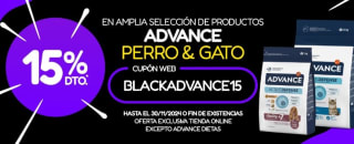 15% descuento en seleccionados Advance perros y gatos