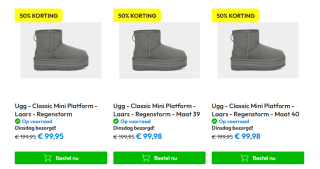 50% korting op merk schoenen van bv Uggs, PME Legend en meer bij Timco voordeelmarkt