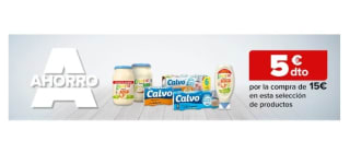 -5€ de Descuento directo por compra de 15€ en Carrefour.