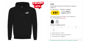 Sweat à capuche PUMA Essentials 17,99€