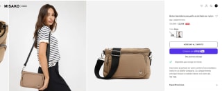 Bolso bandolera pequeño acolchado en nylon por 12€