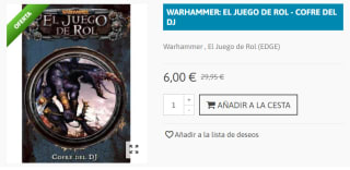 Juego Warhammer Fantasy 3ª Edicion: Cofre del DJ por 6€