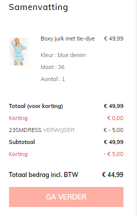 €5 korting bij aankoop vanaf €30 bij Lolaliza