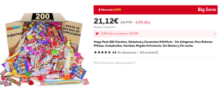 Mega Pack 200 Chuches, Golosinas y Caramelos por 21,12€