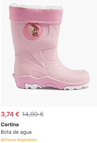 Zapatillas infantiles hasta 3,79€