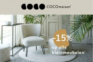15% korting op alle kleinmeubelen bij Cocomaison