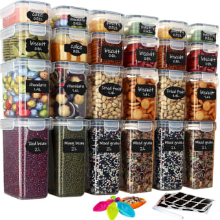 Juego de recipientes herméticos de plástico sin BPA 24 unidades por 31,49€