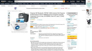 Proyector TOPTRO 12000 Lúmenes por 59,90€