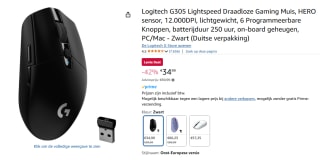 Logitech G305 Lightspeed - Draadloze Muis voor €34,99 bij Amazon