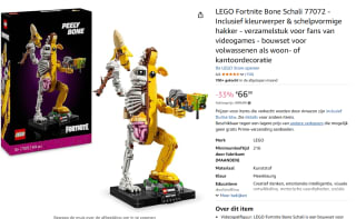 LEGO Fortnite Peely Bone figuur voor €66,99 bij Amazon