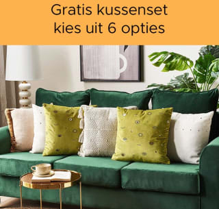 Gratis set kussens bij besteding vanaf €200 bij Beliani