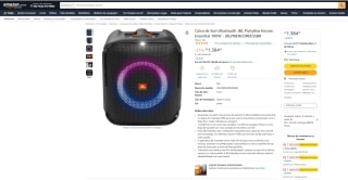 Caixa de Som da JBL, modelo PartyBox Encore Essential - R$ 1.384