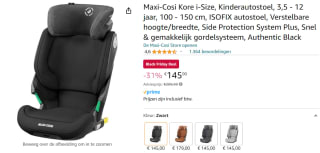 Maxi-Cosi Kore i-Size, Kinderautostoel voor €145 bij Amazon.nl